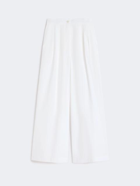 WEEKEND Max Mara Wide-leg cotton poplin trousers - WHITE
