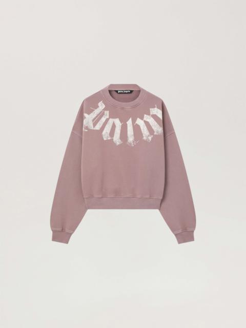 Palm Angels Big Neck Logo Loose Sweatshirt