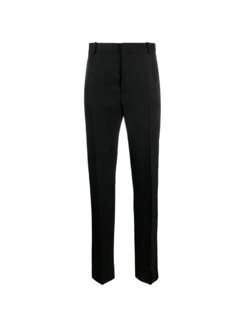 Alexander McQueen satin-trimmed tailored trousers