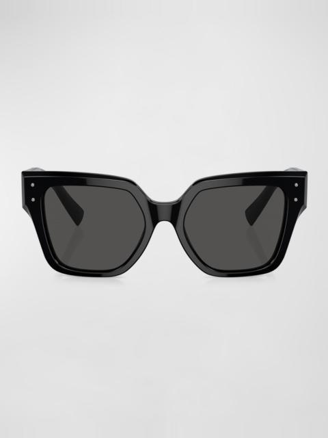 Dolce & Gabbana Monochrome Acetate & Plastic Butterfly Sunglasses