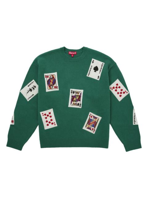 Supreme Supreme Beaded Cards Sweater Green