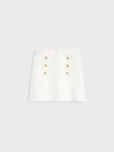 CELINE yachting trapeze mini skirt in cotton twill