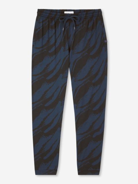 Derek Rose Men's Track Pants London 8 Micro Modal Navy
