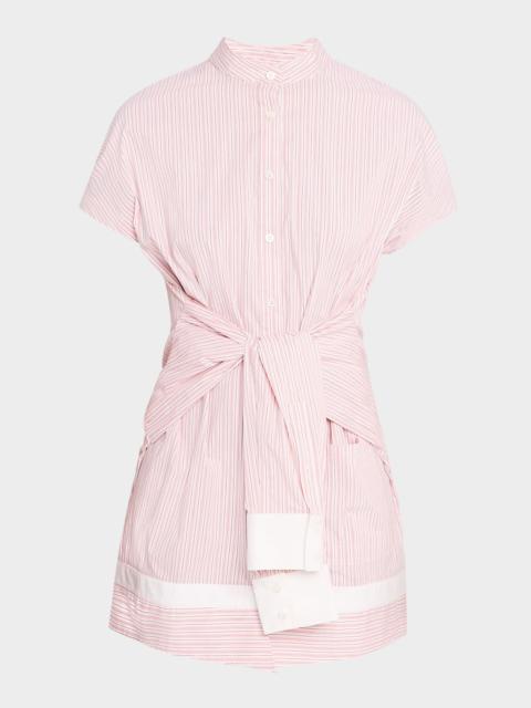 Wynn Hamlyn Upside Down Shirt Short-Sleeve Mini Dress