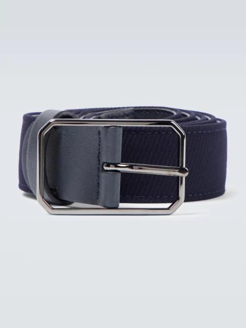 Tailor leather and wool belt