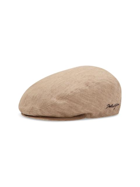 Dolce & Gabbana mÃ©lange-effect linen flat cap