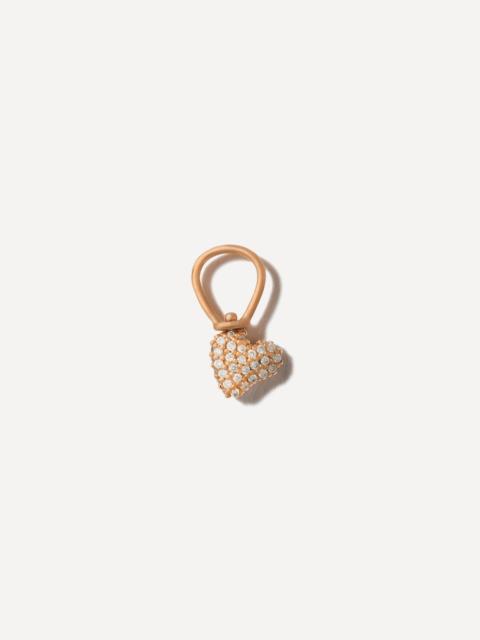 MARLA AARON 18ct Gold Allstone Itty Bitty Heart Charm