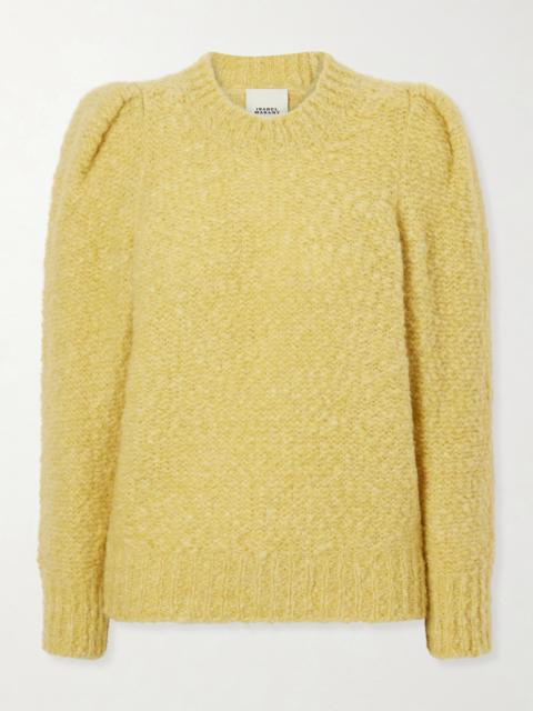 Isabel Marant Emma Gathered Wool-blend Bouclé Sweater