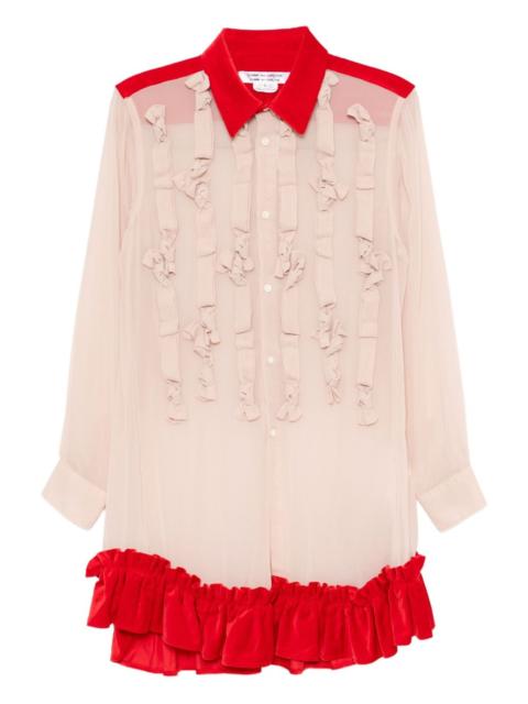 Comme des Garçons Comme des Garçons raffled long-sleeves blouses