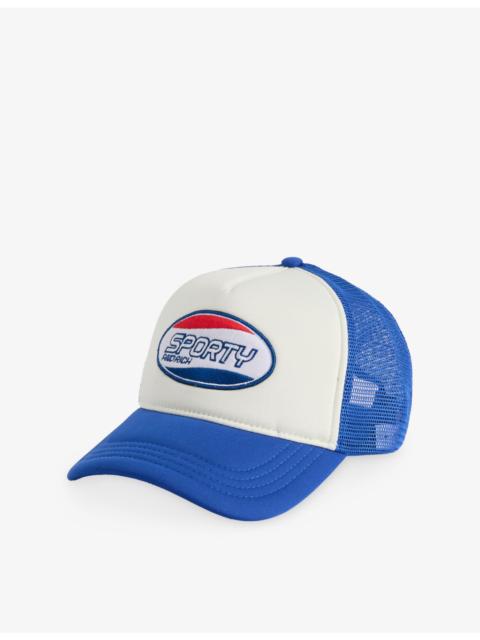 Sporty & Rich Britney Logo-Embroidered Cotton Baseball Cap