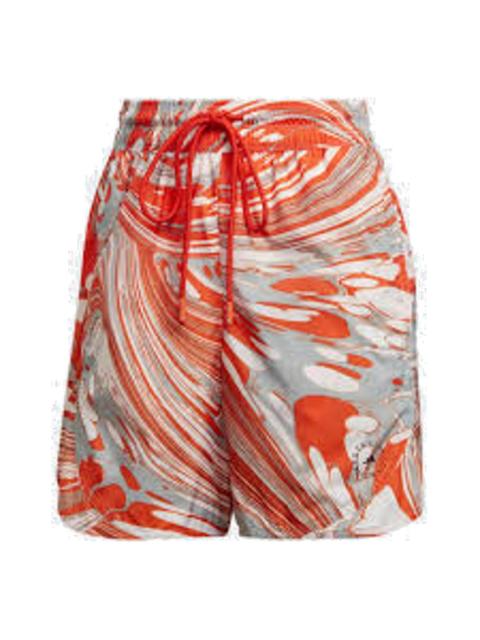 adidas (WMNS) adidas by Stella McCartney TruePurpose Printed Training Shorts 'Orange White' HI6043