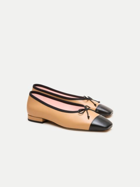 J.CREW Sophie cap toe ballet flats in leather