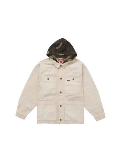 Supreme Supreme Worn Hooded Chore Coat Natural