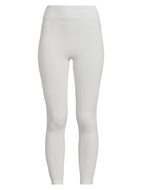 CORDOVA Women's Sol Shape Wear Rib-Knit Wool-Blend Leggings - Smoke