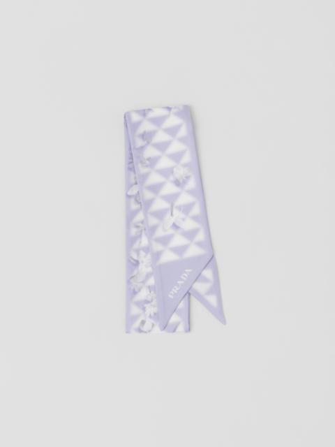 Prada Printed twill scarf