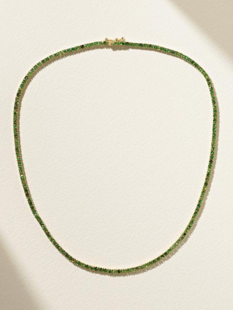 ROXANNE FIRST 14-karat Gold Tsavorite Tennis Necklace
