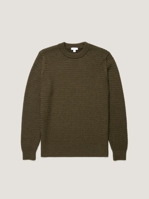 Sunspel Merino Wool Basketweave Jumper