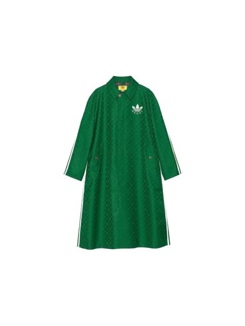 GUCCI Gucci x adidas GG Trefoil Jacquard Coat Green