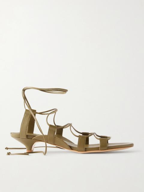 JAMIE HALLER The Sparta Lace-up Leather Sandals