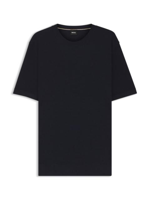 BOSS KNIT SWEATER WITH MIXED STRUCTURES