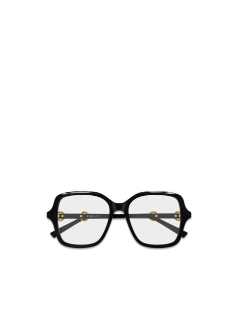 GUCCI Butterfly square-frame glasses