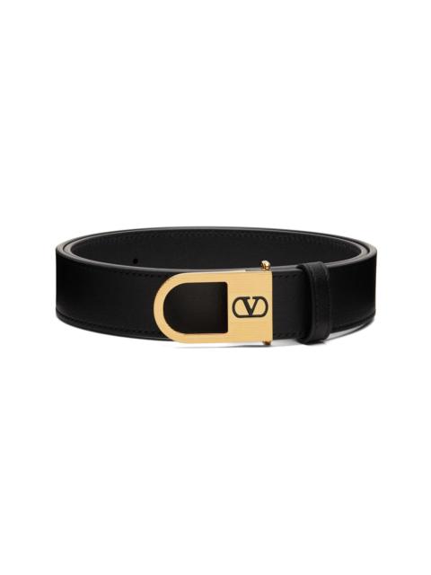 Valentino Black VLogo Signature Belt