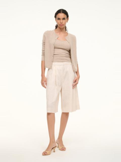 STAUD STAUD CRUZ BERMUDA LINEN SHORT NATURAL