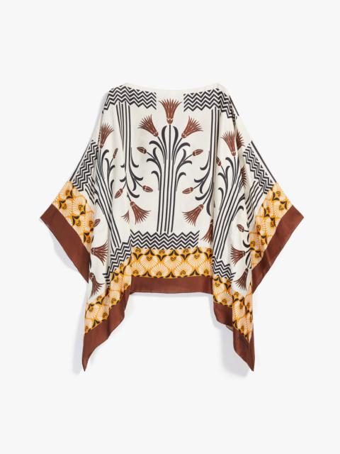 Max Mara ACRO Printed satin poncho