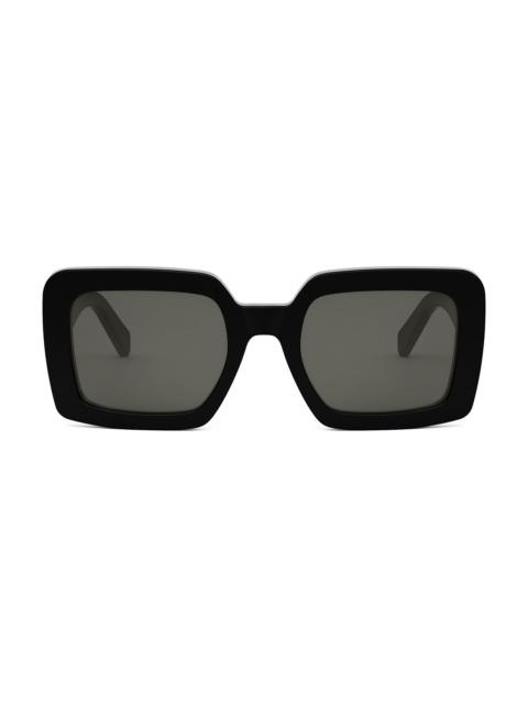 CELINE Women's Triomphe 56MM Square Sunglasses - Dark Grey Black
