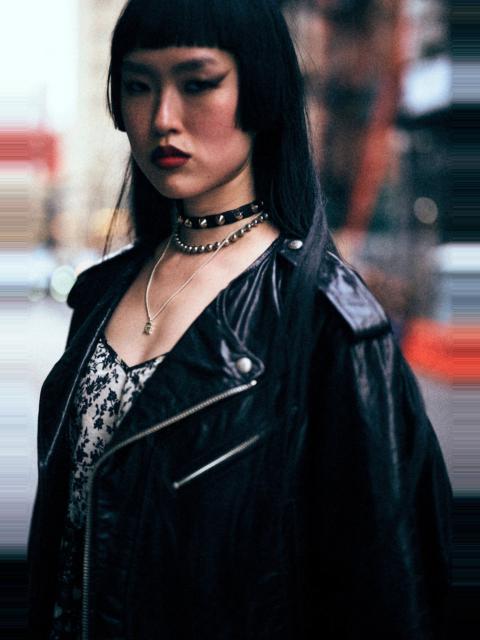 R13 CREWNECK MOTO JACKET