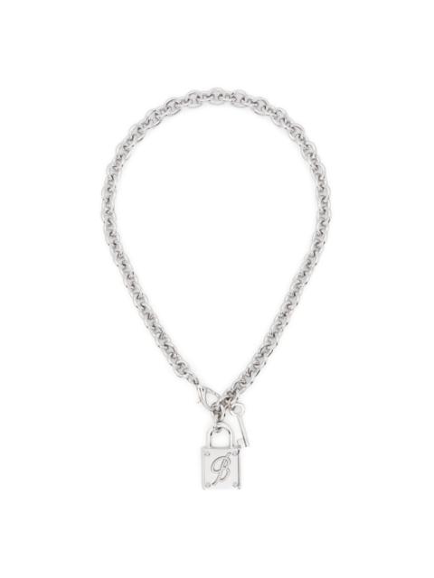 Blumarine padlock-detail polished-finish necklace