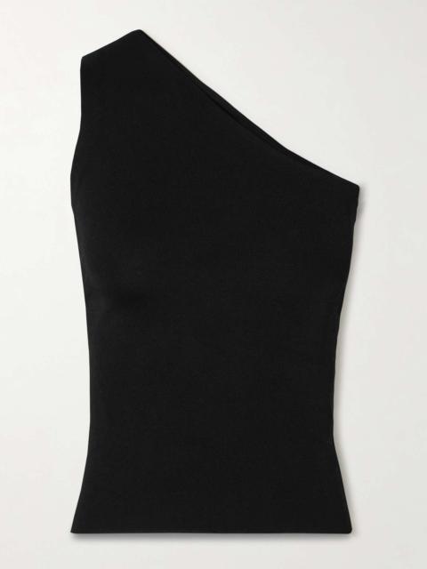 Vivianne one-shoulder stretch-knit tank