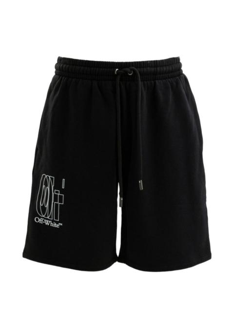 Off-White logo-print drawstring shorts