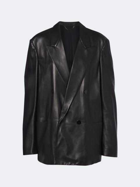 GUCCI Double-breasted leather jacket