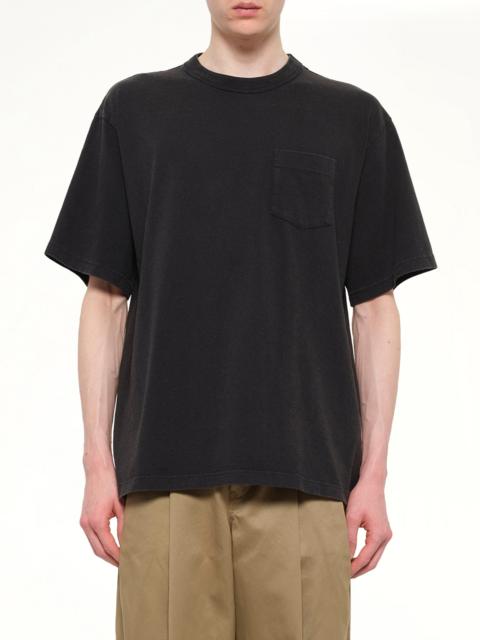 sacai Cotton Jersey T-Shirt in Black