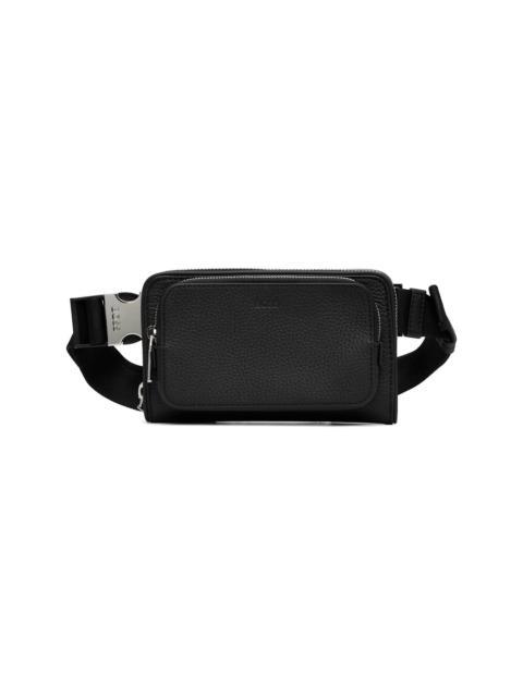 BOSS Black Italian Leather Crossbody Belt Bag