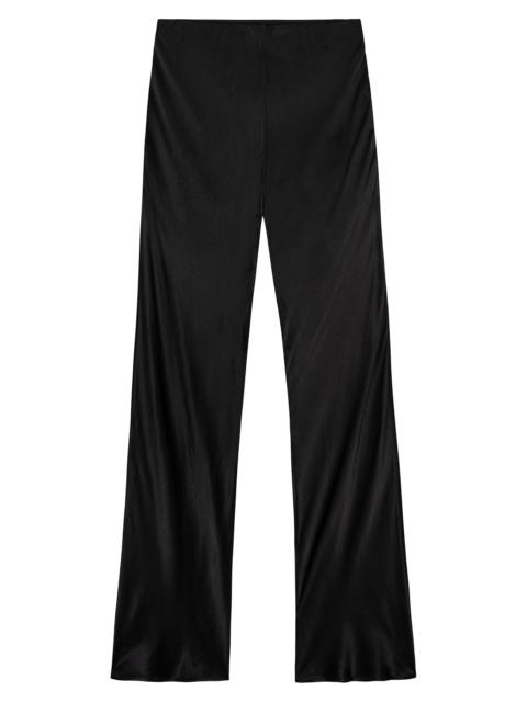 Rails Women's Silvi Satin High-Rise Pants - Black