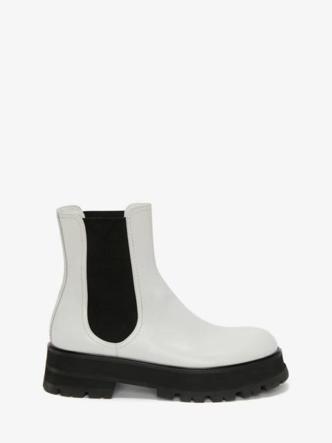 Rave Chelsea Boot in Ivory/black