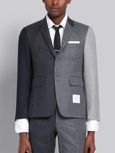 Thom Browne Dark Grey Fun-mix Super 120's Wool Flannel Classic Jacket