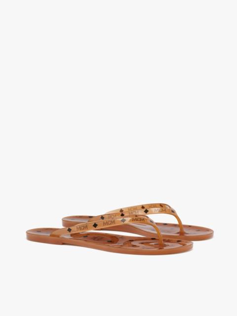 MCM Monogram Jelly Thong Sandals