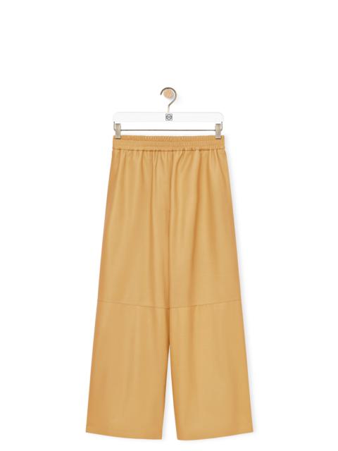 Cropped trousers in nappa