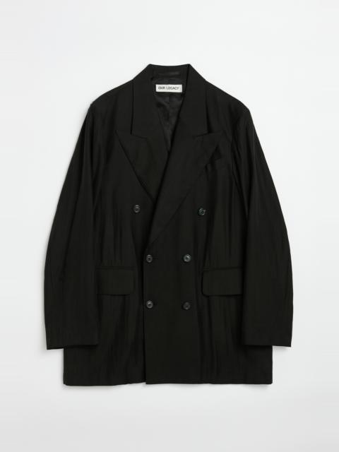 Our Legacy Sharp DB Blazer Black Experienced Viscose