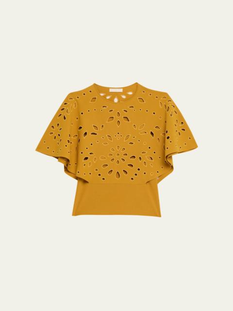 Josie Cape-Sleeve Knit Top