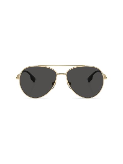 Burberry logo-plaque pilot-frame sunglasses