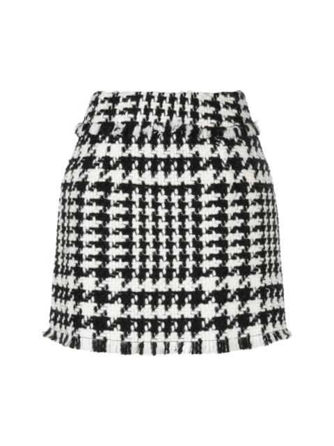 houndstooth A-line mini skirt