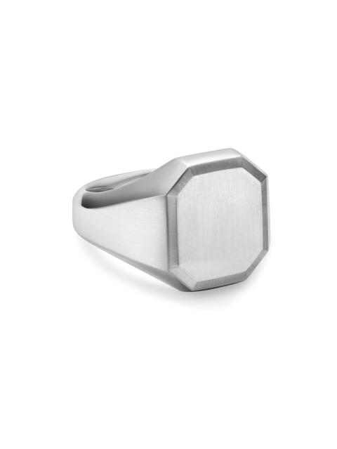 DAVID YURMAN Men's Streamline Signet Ring in Sterling Silver, 18MM - Silver