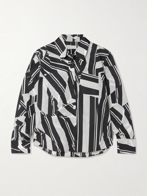 Dries Van Noten Printed cotton-poplin shirt Black