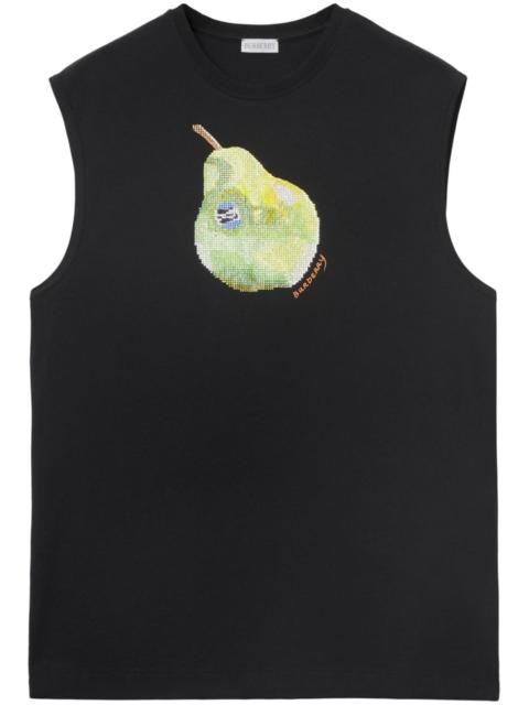 Burberry pear-print cotton tank top