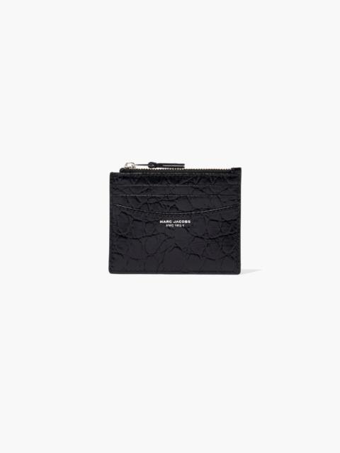 Marc Jacobs THE SLIM 84 CROC-EMBOSSED ZIP CARD CASE
