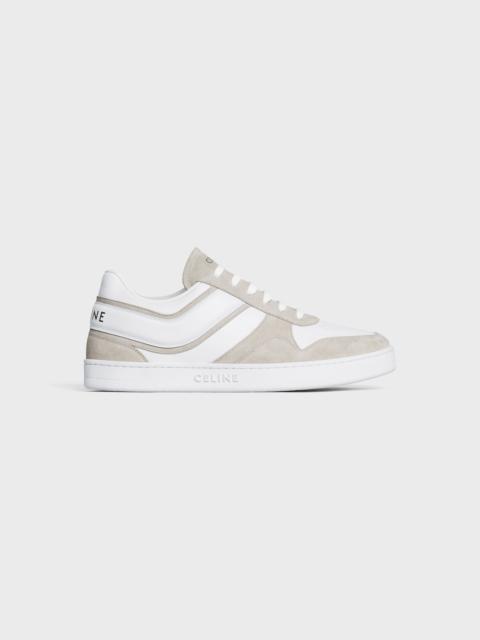 CELINE CELINE TRAINER LOW LACE-UP SNEAKER in SUEDE CALFSKIN AND CALFSKIN